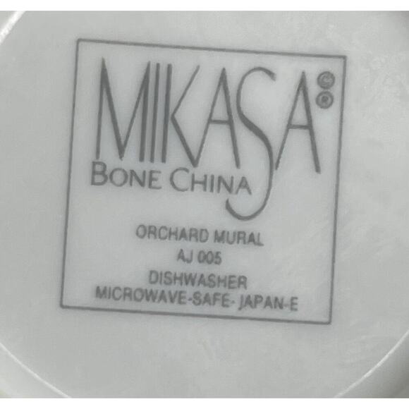 Mikasa Orchard Mural Teacup Cup & Saucer & Salad Plate 3-pc Set Luncheon - Picture 2 of 12